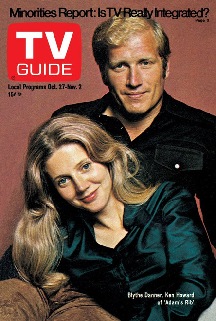 Adam'S Rib, From Left: Blythe Danner, Ken Howard, Tv Guide Cover, October 27 - November 2, 1973. Ph: Sherman Weisburd. Tv Guide/Courtesy Everett Collection Poster Print
