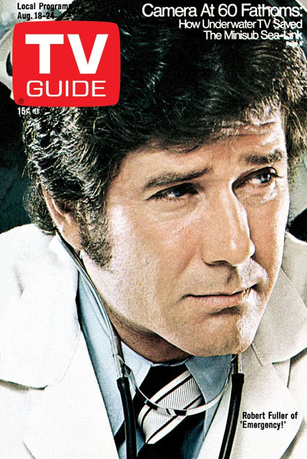 Emergency!, Robert Fuller, Tv Guide Cover, August 18-24, 1973. Ph: Gene Trindl. Tv Guide/Courtesy Everett Collection Poster Print