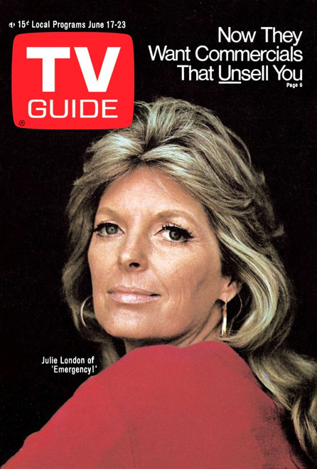 Emergency!, Julie London, Tv Guide Cover, June 17-23, 1972. Tv Guide/Courtesy Everett Collection Poster Print