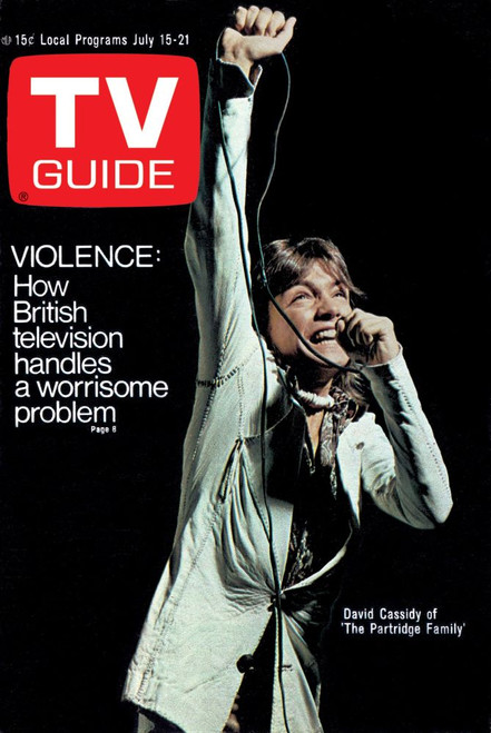 The Partridge Family, David Cassidy, Tv Guide Cover, July 15-21, 1972. Ph: Gene Trindl. Tv Guide/Courtesy Everett Collection Poster Print