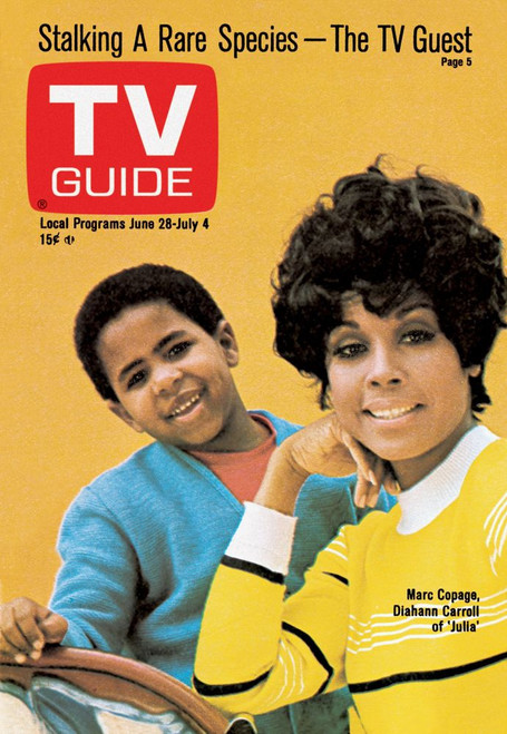 Julia, From Left: Marc Copage, Diahann Carroll, Tv Guide Cover, June 28 - July 4, 1969. Tv Guide/Courtesy Everett Collection Poster Print
