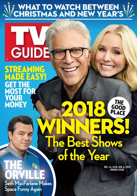 The Good Place, Ted Danson And Kristen Bell, Tv Guide Cover, December 24, 2018 - January 6, 2019. Tv Guide/Courtesy Everett Collection Poster Print