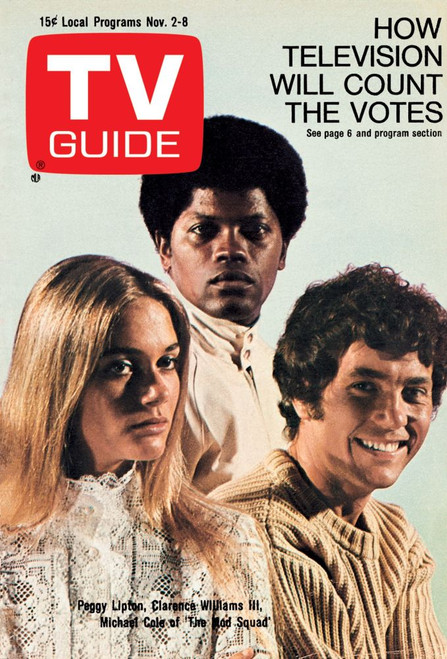 The Mod Squad, From Left: Peggy Lipton, Clarence Williams Iii, Michael Cole, Tv Guide Cover, November 2-8, 1968. Tv Guide/Courtesy Everett Collection Poster Print