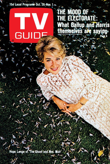 The Ghost And Mrs. Muir, Hope Lange, Tv Guide Cover, October 26 - November 1, 1968. Tv Guide/Courtesy Everett Collection Poster Print