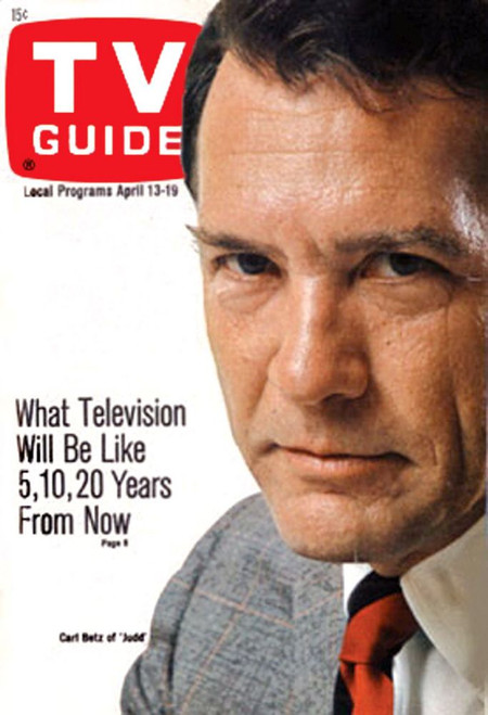 Judd For The Defense, Carl Betz, Tv Guide Cover, April 13-19, 1968. Tv Guide/Courtesy Everett Collection Poster Print