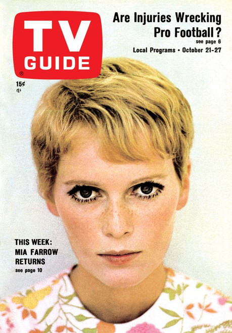 Johnny Belinda, Mia Farrow, Tv Guide Cover, October 21-27, 1967. Tv Guide/Courtesy Everett Collection Poster Print