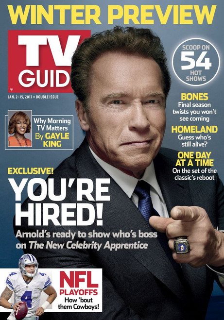 The Apprentice,, Arnold Schwarzenegger, Tv Guide Cover, January 2-15, 2017. Ph: Art Streiber/Nbc. Tv Guide/Courtesy Everett Collection Poster Print