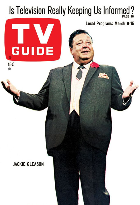 The Jackie Gleason Show, Jackie Gleason, Tv Guide Cover, March 9-15, 1968. Tv Guide/Courtesy Everett Collection Poster Print