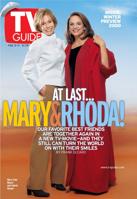 Mary And Rhoda, Mary Tyler Moore, Valerie Harper, Tv Guide Cover, February 5-11, 2000. Tv Guide/Courtesy Everett Collection Poster Print