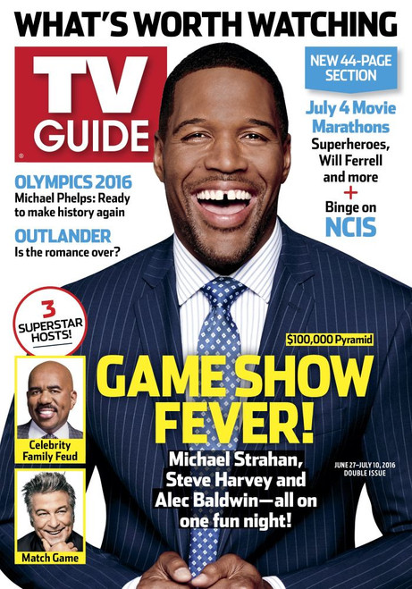 The $100,000 Pyramid, Michael Strahan, Tv Guide Cover, June 27 - July 10, 2016. Ph: Steve Erle. Tv Guide/Courtesy Everett Collection Poster Print
