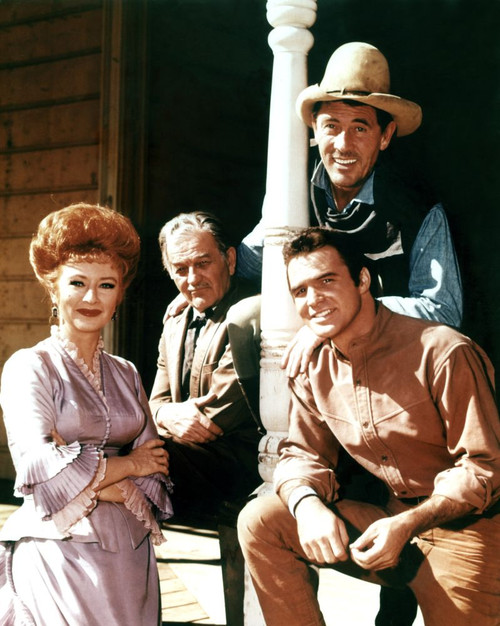Gunsmoke, Amanda Blake, Milburn Stone, Ken Curtis, Burt Reynolds, 1955-75 Poster Print