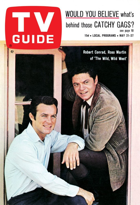 The Wild Wild West, From Left: Robert Conrad, Ross Martin, Tv Guide Cover, May 21-27, 1966. Tv Guide/Courtesy Everett Collection Poster Print