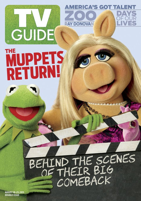 The Muppets, Kermit The Frog And Miss Piggy, Tv Guide Cover, August 10-23, 2015. Ph: Bob D'Amico/Abc. Tv Guide/Courtesy Everett Collection Poster Print