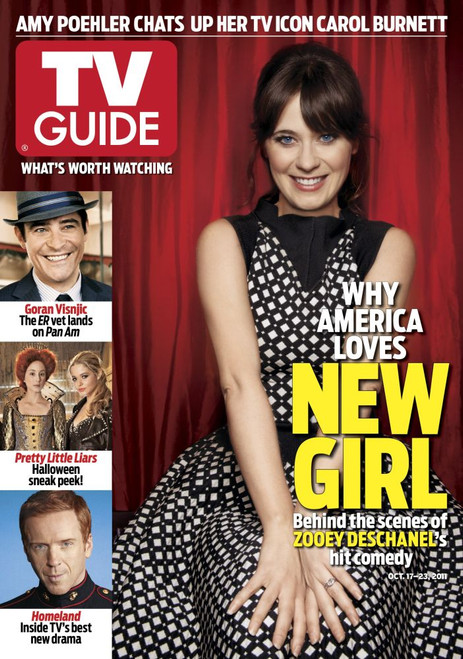 New Girl, Zooey Deschanel, Tv Guide Cover, October 17-23, 2011. Tv Guide/Courtesy Everett Collection Poster Print