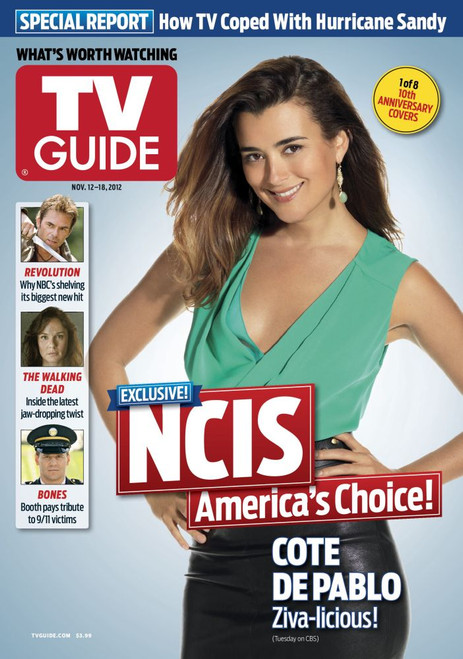 Ncis, Cote De Pablo, Tv Guide Cover, November 12-18, 2012. Tv Guide/Courtesy Everett Collection Poster Print