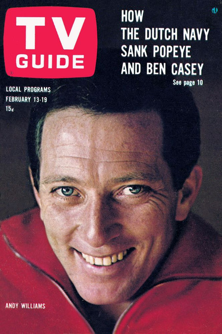 The Andy Williams Show, Andy Williams, Tv Guide Cover, February 13-19, 1965. Ph: Bob Vose. Tv Guide/Courtesy Everett Collection Poster Print