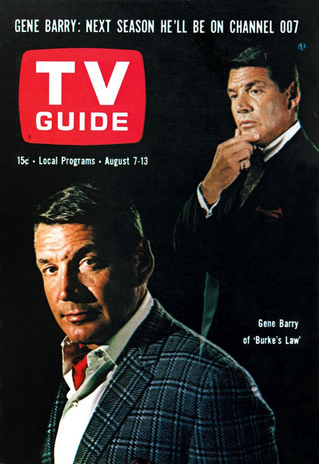 Burke'S Law, Gene Barry, Tv Guide Cover, August 7-13, 1965. Tv Guide/Courtesy Everett Collection Poster Print