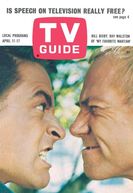 My Favorite Martian, From Left: Bill Bixby, Ray Walston, Tv Guide Cover, April 11-17, 1964. Tv Guide/Courtesy Everett Collection Poster Print
