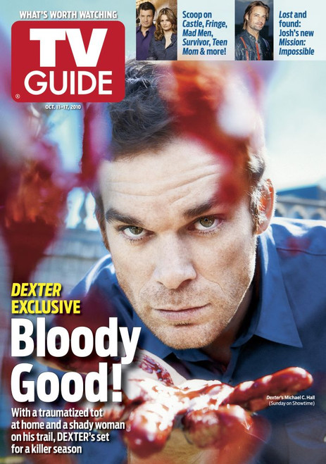 Dexter, Michael C. Hall, Tv Guide Cover, October 11-17, 2010. Ph: Kurt Iswarienko. Tv Guide/Courtesy Everett Collection Poster Print