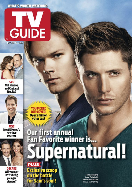 Supernatural, From Left: Jared Padalecki And Jensen Ackles, Tv Guide Cover, December 13-19, 2010. Ph: Jordan Nuttal/The Cw. Tv Guide/Courtesy Everett Collection Poster Print