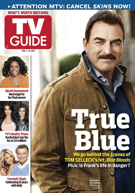 Blue Bloods, Tom Selleck, Tv Guide Cover, February 7-13, 2011. Tv Guide/Courtesy Everett Collection Poster Print
