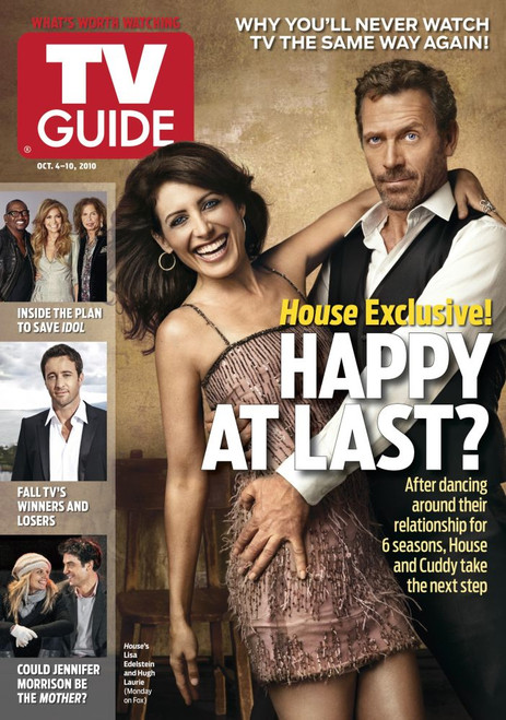 House, Lisa Edelstein And Hugh Laurie, Tv Guide Cover, October 4-10, 2010. Tv Guide/Courtesy Everett Collection Poster Print