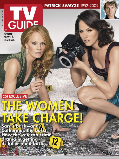 Csi: Crime Scene Investigation, From Left: Marg Helgenberger & Jorja Fox, Tv Guide Cover, September 28 - October 4, 2009. Tv Guide/Courtesy Everett Collection Poster Print