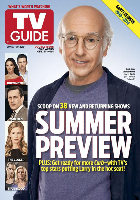 Curb Your Enthusiasm, Larry David, Tv Guide Cover, June 7-20, 2010. Tv Guide/Courtesy Everett Collection Poster Print