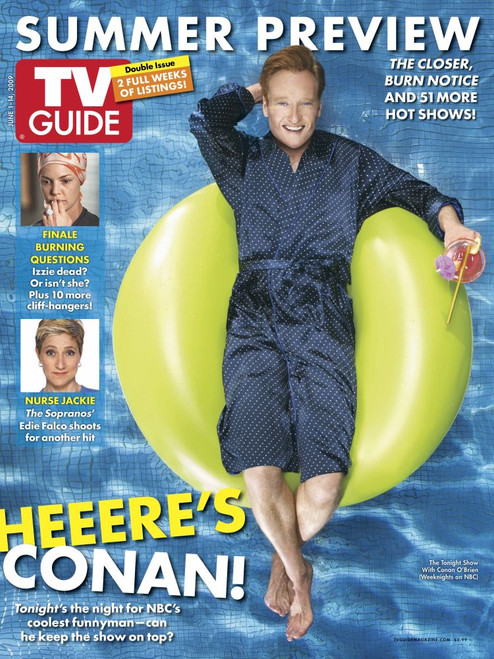 The Tonight Show, Conan O'Brien, Tv Guide Cover, June 1-14, 2009. Tv Guide/Courtesy Everett Collection Poster Print