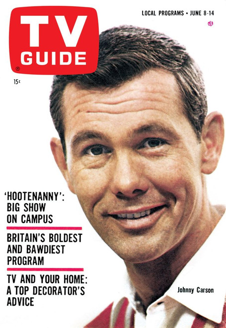 The Tonight Show Starring Johnny Carson, Johnny Carson, Tv Guide Cover, June 8-14, 1963. Ph: Curt Gunther. Tv Guide/Courtesy Everett Collection Poster Print