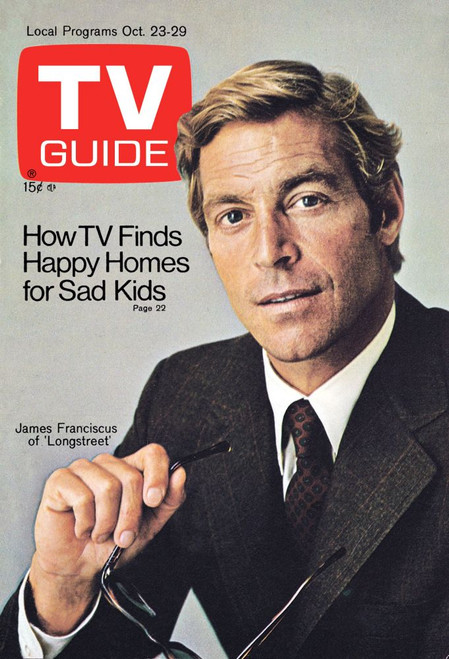 Longstreet, James Franciscus, Tv Guide Cover, October 23-29, 1971. Ph: Don Ornitz. Tv Guide/Courtesy Everett Collection Poster Print