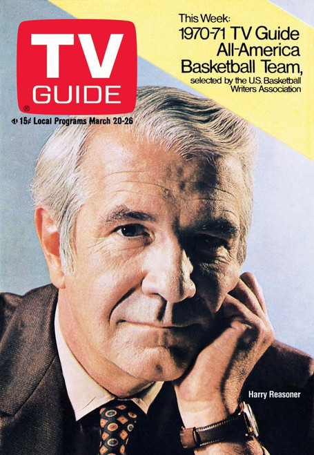 Abc Evening News, Harry Reasoner, Tv Guide Cover, March 20-26, 1971. Ph: Philippe Halsman. Tv Guide/Courtesy Everett Collection Poster Print