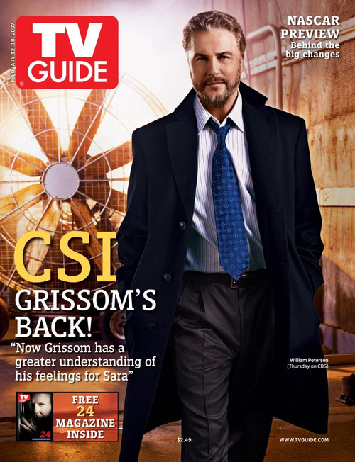 Csi: Crime Scene Investigation, William Petersen , Tv Guide Cover, February 12-18, 2007. Tv Guide/Courtesy Everett Collection Poster Print