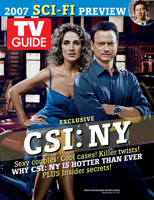 Csi: Ny, Melina Kanakaredes And Gary Sinise, Tv Guide Cover, December 4-10, 2006. Tv Guide/Courtesy Everett Collection Poster Print
