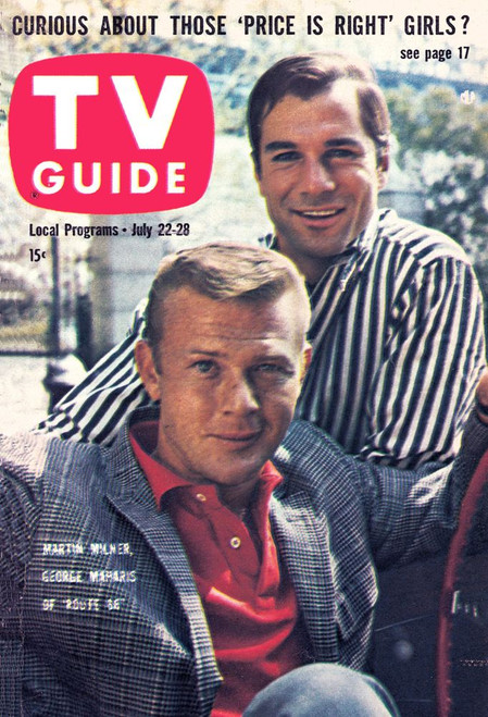 Route 66, From Left, Martin Milner, George Maharis, Tv Guide Cover, July 22-28, 1961. Ph: Peter Oliver. Tv Guide/Courtesy Everett Collection Poster Print