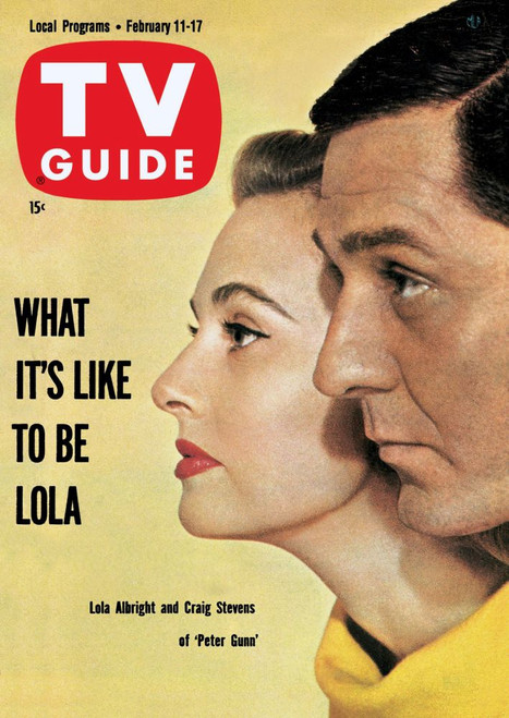 Peter Gunn, From Left: Lola Albright, Craig Stevens, Tv Guide Cover, February 11-17, 1961. Ph: Tommie Mitchell. Tv Guide/Courtesy Everett Collection Poster Print