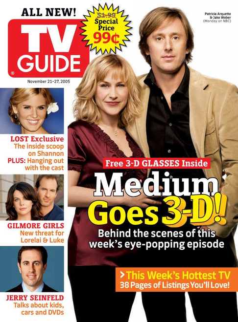 Medium, Patricia Arquette And Jake Weber, Tv Guide Cover, November 21-27, 2005. Tv Guide/Courtesy Everett Collection Poster Print