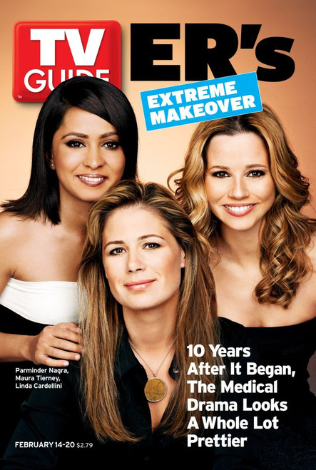 Er, From Left: Parminder Nagra, Maura Tierney, Linda Cardellini, Tv Guide Cover, February 14-20, 2004. Tv Guide/Courtesy Everett Collection Poster Print