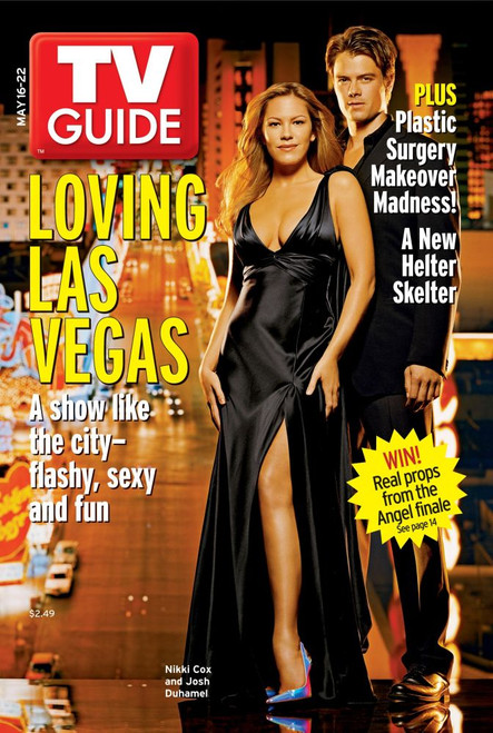 Las Vegas, Nikki Cox And Josh Duhamel, Tv Guide Cover, May 16 - 22, 2004. Tv Guide/Courtesy Everett Collection Poster Print