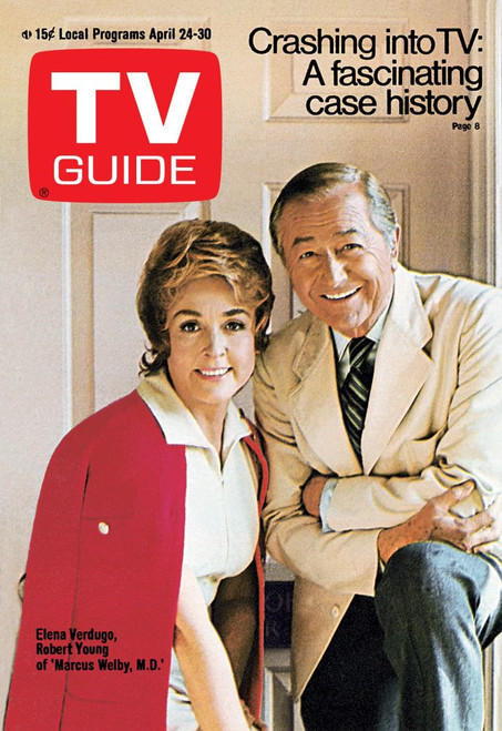 Marcus Welby M.D., Elena Verdugo, Robert Young, Tv Guide Cover, April 24-30, 1971. Ph: Cyril Maitland. Tv Guide/Courtesy Everett Collection Poster Print
