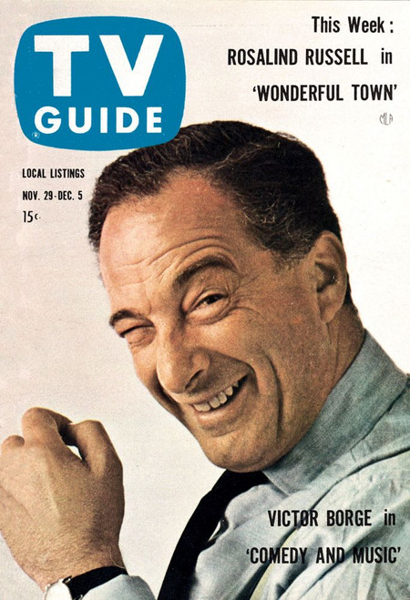 Victor Borge, Tv Guide Cover, November 29 - December 5, 1958. Tv Guide/Courtesy Everett Collection Poster Print