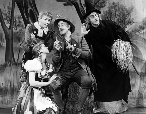 Hansel And Gretel, Standing From Left: Red Buttons, Rudy Vallee, Hans Conried, Barbara Cook, 1958 Poster Print