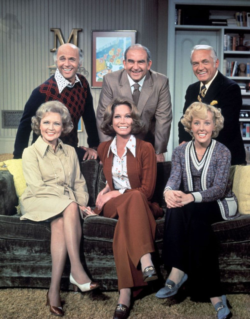 Mary Tyler Moore Show, The,: Gavin Macleod, Ed Asner, Ted Knight,: Betty White, Mary Tyler Moore, Georgia Engel, 1970-77 Poster Print