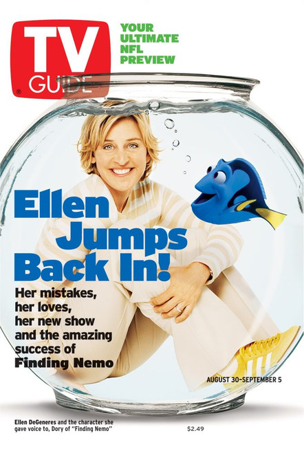 Ellen: The Ellen Degeneres Show, Ellen Degeneres, Tv Guide Cover, August 30 - September 5, 2003. Tv Guide/Courtesy Everett Collection Poster Print