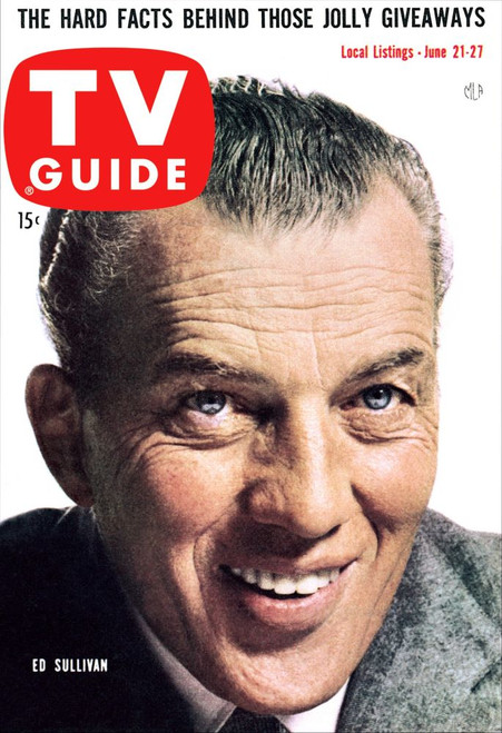The Ed Sullivan Show, Ed Sullivan, Tv Guide Cover, June 21-27, 1958. Tv Guide/Courtesy Everett Collection Poster Print