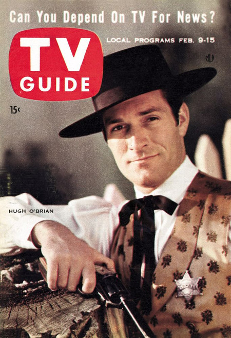 The Life And Legend Of Wyatt Earp, Hugh O'Brian, Tv Guide Cover, February 9-15, 1957. Tv Guide/Courtesy Everett Collection Poster Print