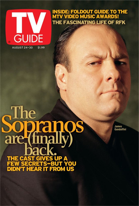 The Sopranos, James Gandolfini, Tv Guide Cover, August 24-30, 2002. Tv Guide/Courtesy Everett Collection Poster Print