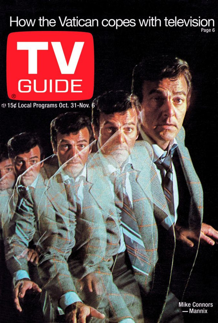 Mannix, Mike Connors, Tv Guide Cover, October 31 - November 6, 1970. Tv Guide/Courtesy Everett Collection Poster Print