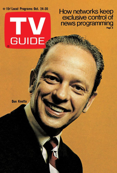 The Don Knotts Show, Don Knotts, Tv Guide Cover, October 24-30, 1970. Tv Guide/Courtesy Everett Collection Poster Print