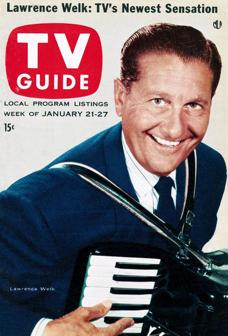 The Lawrence Welk Show, Lawrence Welk, Tv Guide Cover, January 21-27, 1956. Tv Guide/Courtesy Everett Collection Poster Print